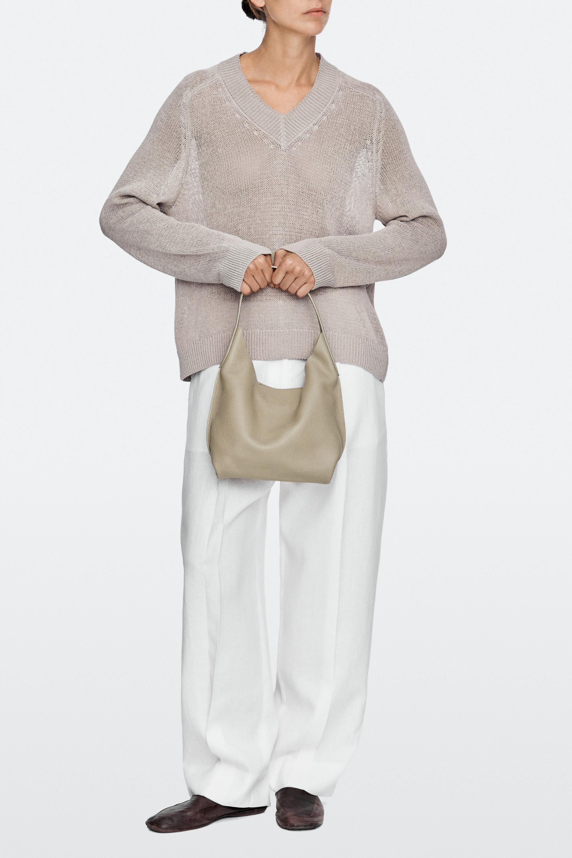 Nappa leather mini shoulder bag